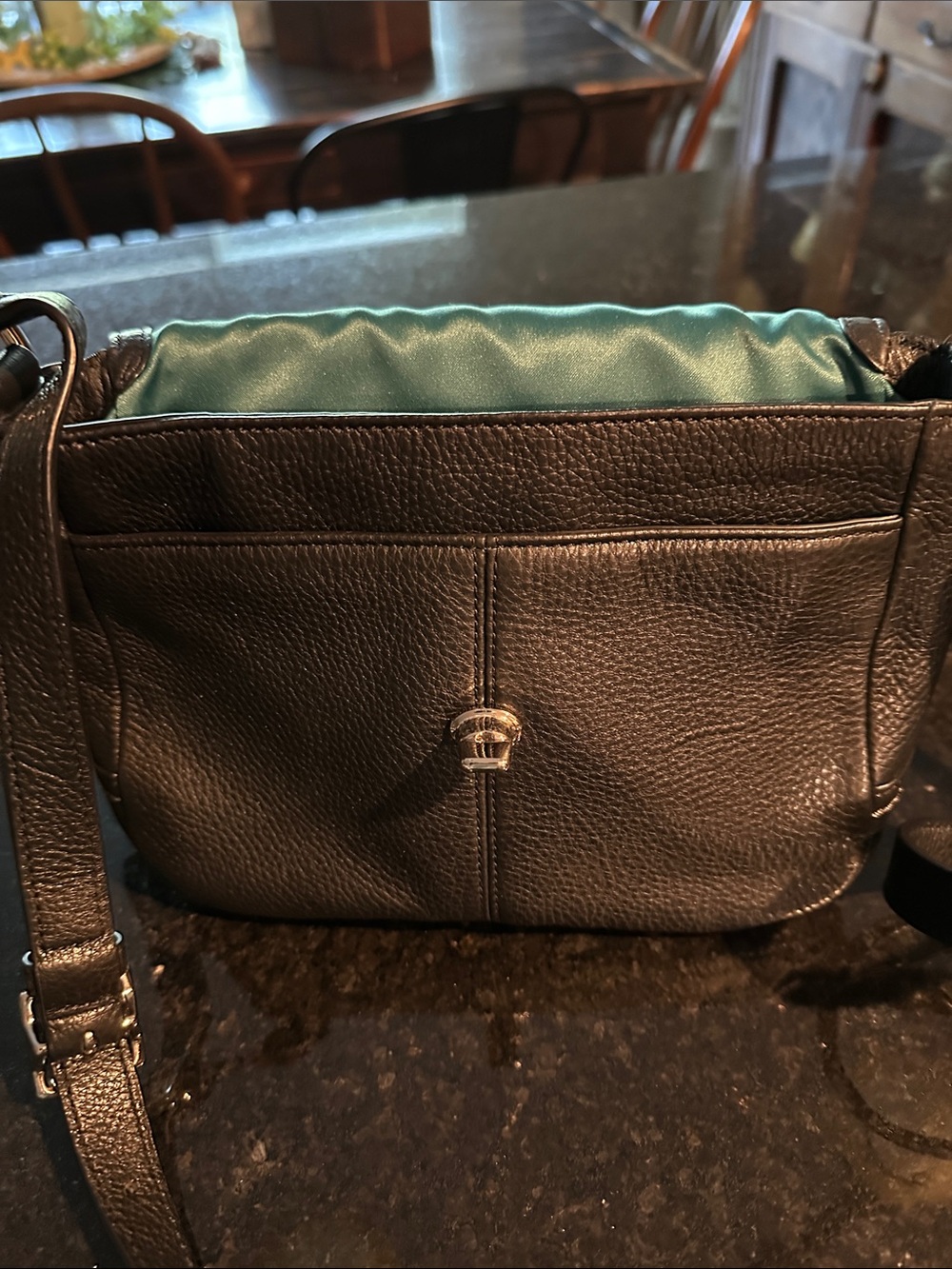 Coach Black Pebbled Leather Messenger Crossbody - Picture 4 of 6